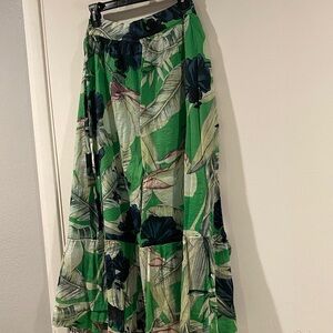 Ann Taylor Tropical Green Maxi Skirt